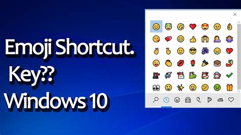 emoji shortcut windows 10